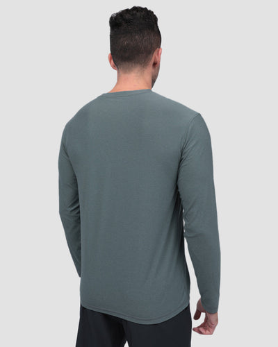 Long Sleeve Active Tee - Branded-Indigo-Back--Zach---L
