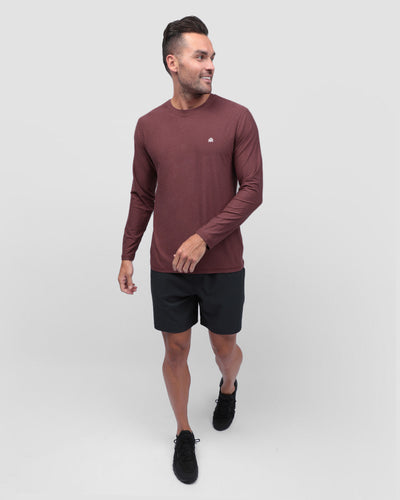 Long Sleeve Active Tee - Branded-Maroon-Full--Zach---L