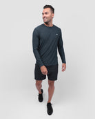 Long Sleeve Active Tee - Branded-Navy-Full--Zach---L