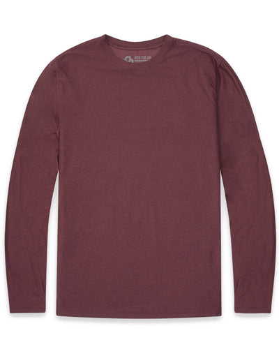 Long Sleeve Active Tee - Non-Branded-Maroon-Regular-Mock--Model---L