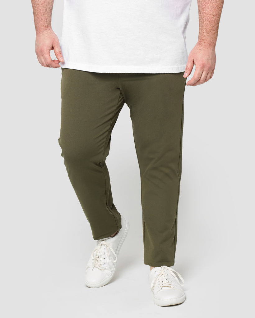 All Day Pants - Regular-Dark Olive-Front-Ross---36