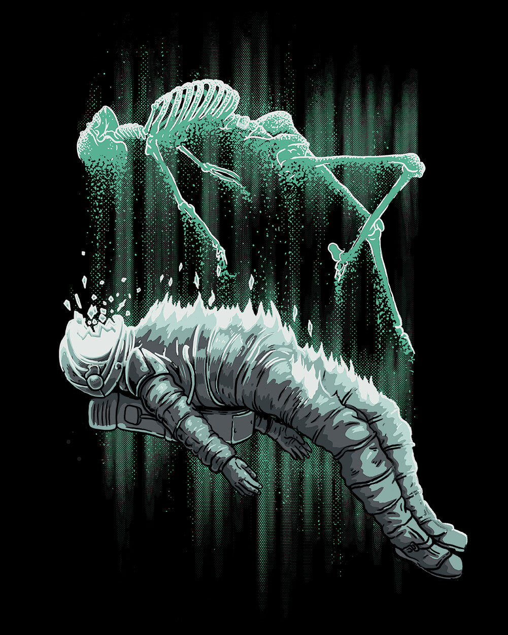 Astral Departure Glow-in-the-Dark Tee-Black-Regular-Swatch--Model---L