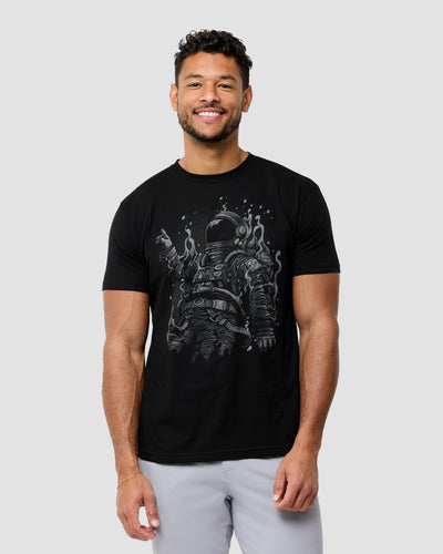 Astral Dissolve Glow-in-the-Dark Tee-Black-Regular-Front--Model---L
