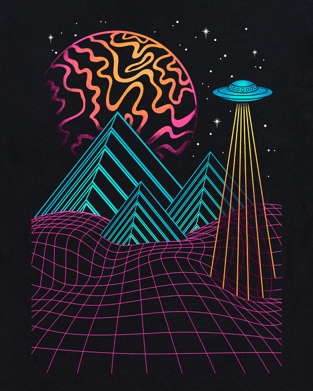 Astro Glyphs Tee-Black-Regular-Swatch--Model---L