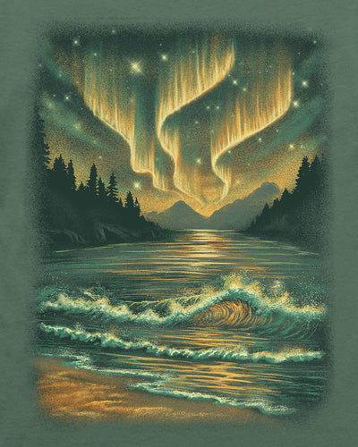 Aurora Lake Tee-Royal Pine-Regular-Swatch--Model---L