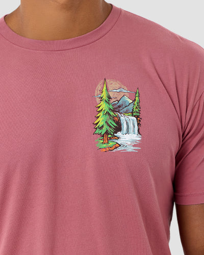 Barrel Falls Tee-Heather Mauve-Regular-Detail--Model---L