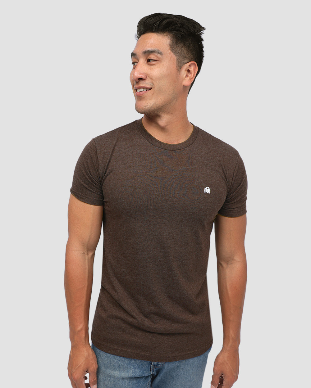 Basic Tee - Branded-Brown-Regular-Front--Model---L
