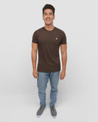 Basic Tee - Branded-Brown-Tall-Regular-Full--Model---L