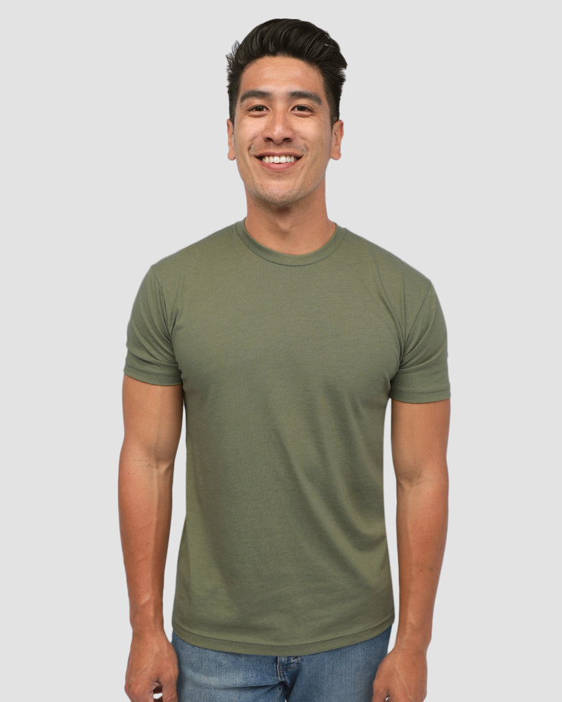 Basic Tee - Non-Branded-Light Olive-Front--Sammy---M