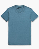 V-Neck Tee - Non-Branded-Indigo-Regular-Mock--Model---L