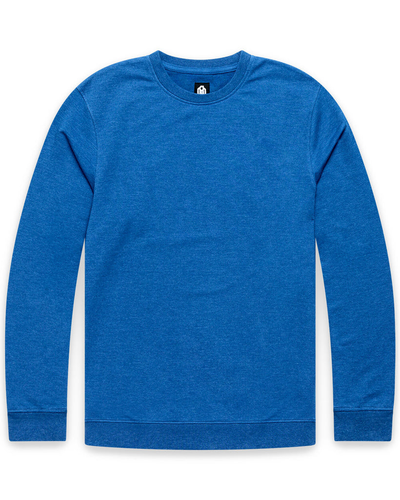 Crewneck Sweatshirt - Non-Branded-Cool Blue-Regular-Mock--Zac---L