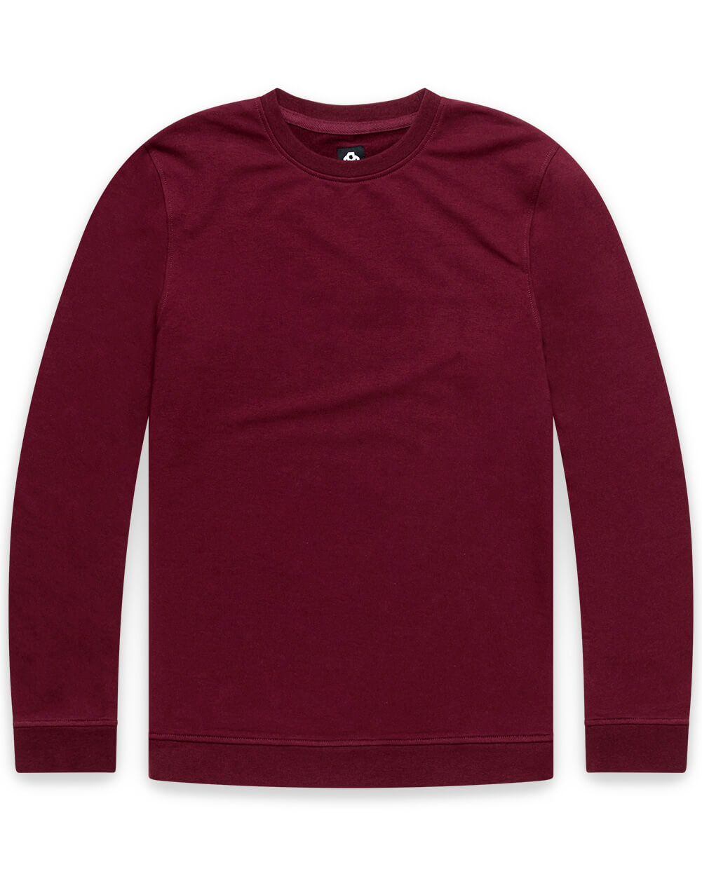 Crewneck Sweatshirt - Non-Branded-Dark Maroon-Regular-Mock--Zac---L