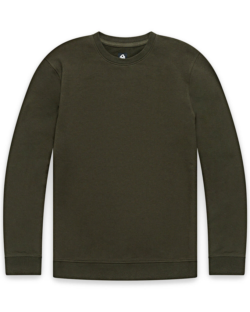 Crewneck Sweatshirt - Non-Branded-Midnight Olive-Regular-Mock--Zac---L