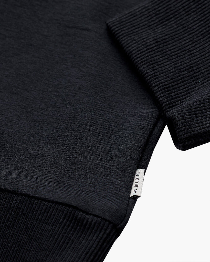 Endeavor Quarter Zip Tee - Non-Branded-Charcoal-Regular-Detail--Zac---L