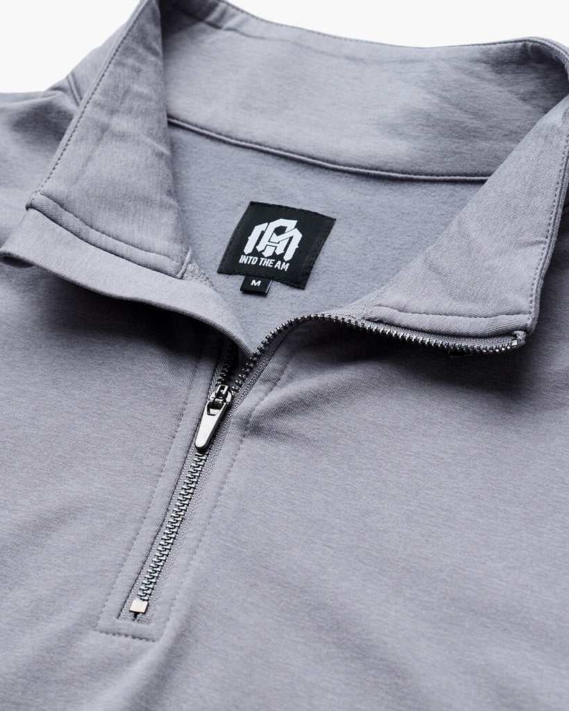 Endeavor Quarter Zip Tee - Non-Branded-Grey-Regular-Detail2--Zac---L