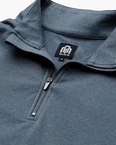 Endeavor Quarter Zip Tee - Non-Branded-Indigo-Regular-Detail2--Zac---L