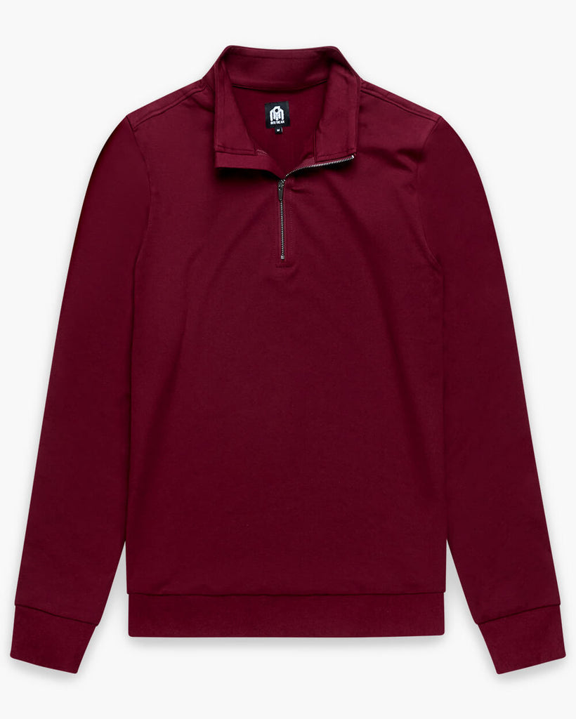 Endeavor Quarter Zip Tee - Non-Branded-Maroon-Regular-Mock--Zac---L