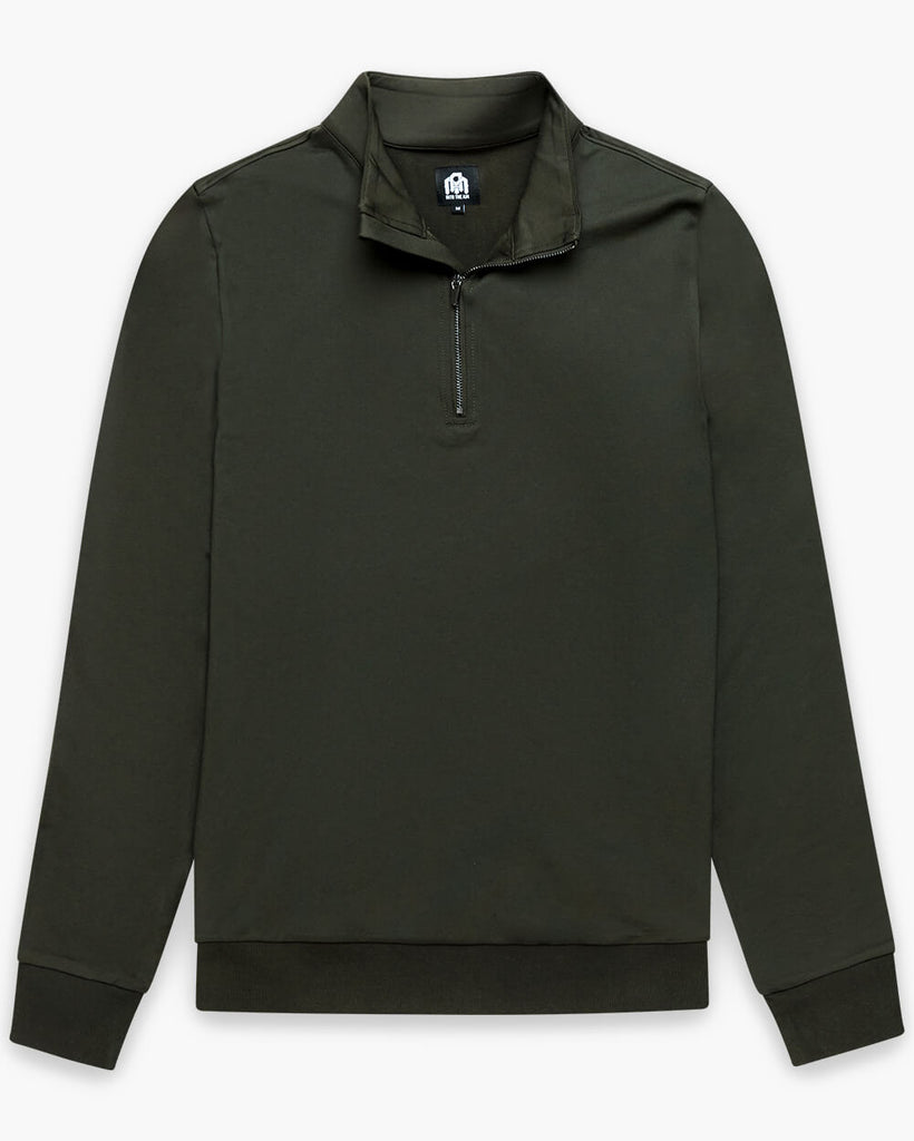 Endeavor Quarter Zip Tee - Non-Branded-Midnight Olive-Regular-Mock--Zac---L