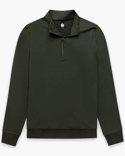 Endeavor Quarter Zip Tee-Midnight Olive-Regular-Mock--Model---L