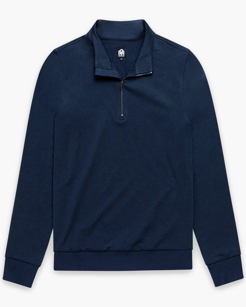 Endeavor Quarter Zip Tee - Non-Branded-Navy-Regular-Mock--Zac---L