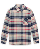 Fairbanks Flannel-Beige Multi Plaid-Regular-Mock--Model---L