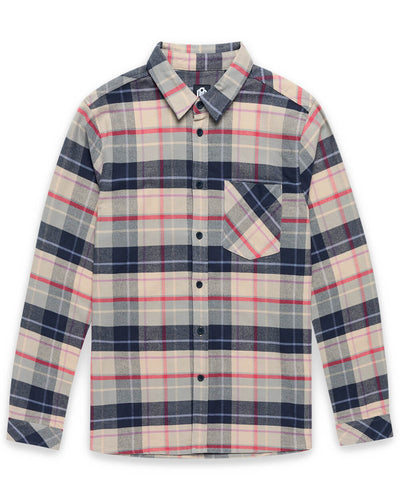 Fairbanks Flannel-Beige Multiplaid-Regular-Mock--Zac---L