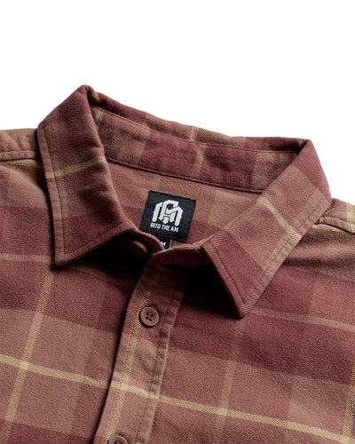 Fairbanks Flannel-Brick Plaid-Regular-Detail--Model---L
