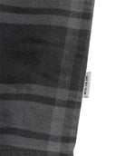 Fairbanks Flannel-Charcoal Two-Color Plaid-Regular-Detail--Model---L