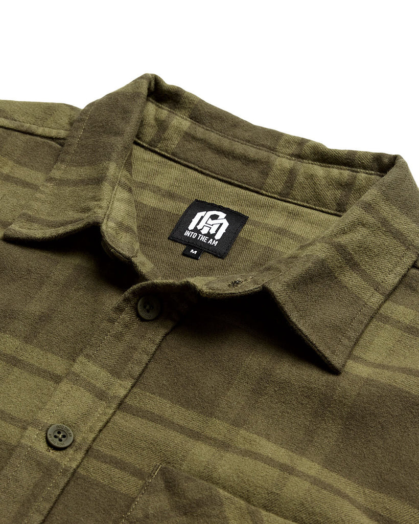 Fairbanks Flannel-Dark Olive-Regular-Detail2--Zac---L