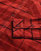 Fairbanks Flannel-Dark Red-Regular-Detail--Model---L