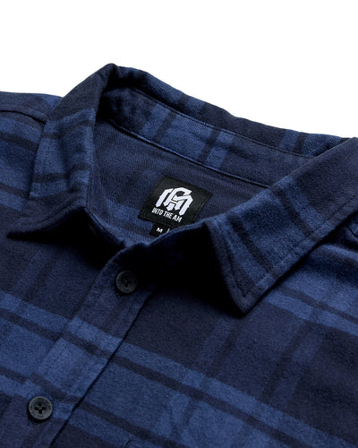 Fairbanks Flannel-Navy-Regular-Detail--Model---L
