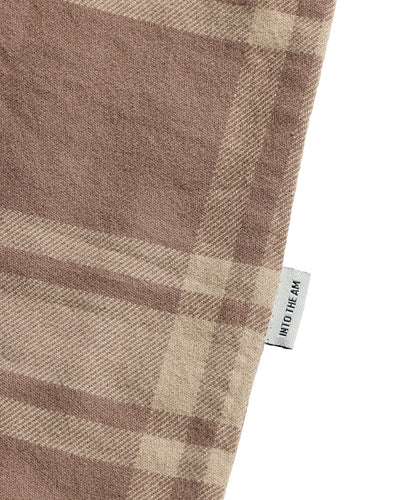 Fairbanks Flannel-Tan Two-Color Plaid-Regular-Detail--Model---L
