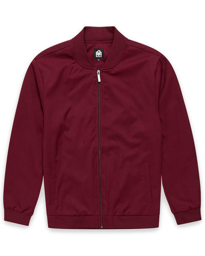 Heritage Bomber Jacket-Wine Red-Regular-Mock--Zac---L
