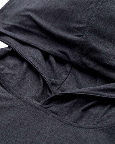 Long Sleeve Hooded Active Tee-Charcoal-Regular-Detail--Model---L