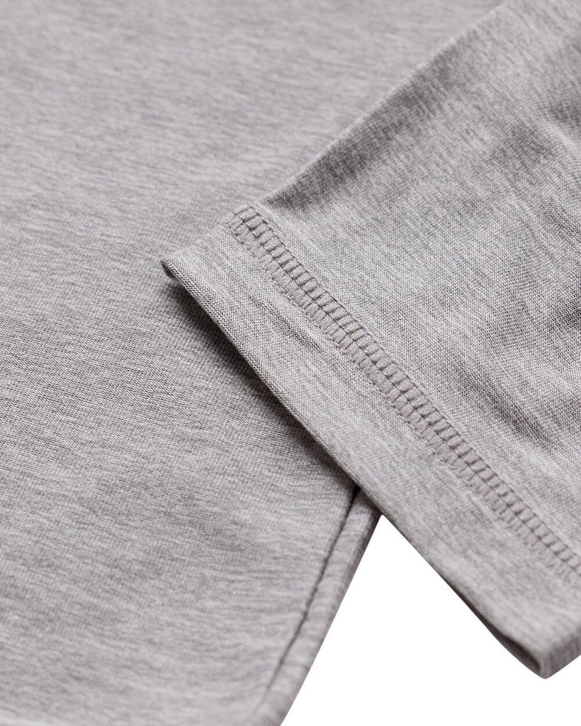 Long Sleeve Hooded Active Tee - Non-Branded-Grey-Regular-Detail--Zac---L