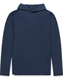 Long Sleeve Hooded Active Tee - Non-Branded-Navy-Regular-Mock--Zac---L