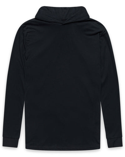 Long Sleeve Hooded Tee-Black-Regular-Mock--Zac---L