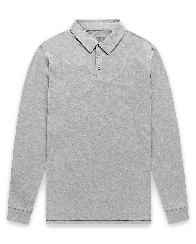 Long Sleeve Polo - Non-Branded-Grey-Regular-Mock--Zac---L