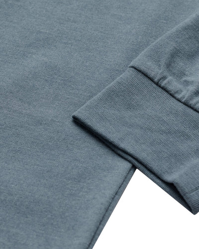 Long Sleeve Polo - Non-Branded-Indigo-Regular-Detail--Model---L