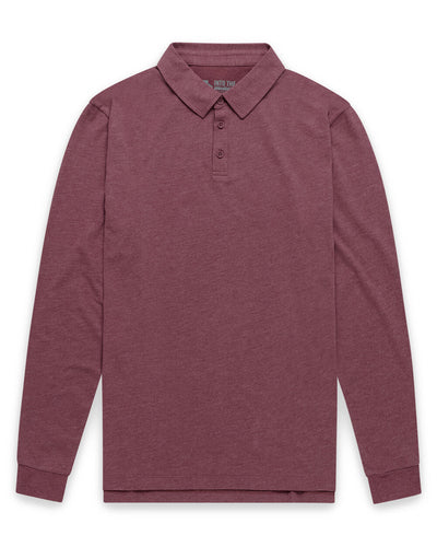 Long Sleeve Polo - Non-Branded-Maroon-Reg-Regular-Mock--Zac---L