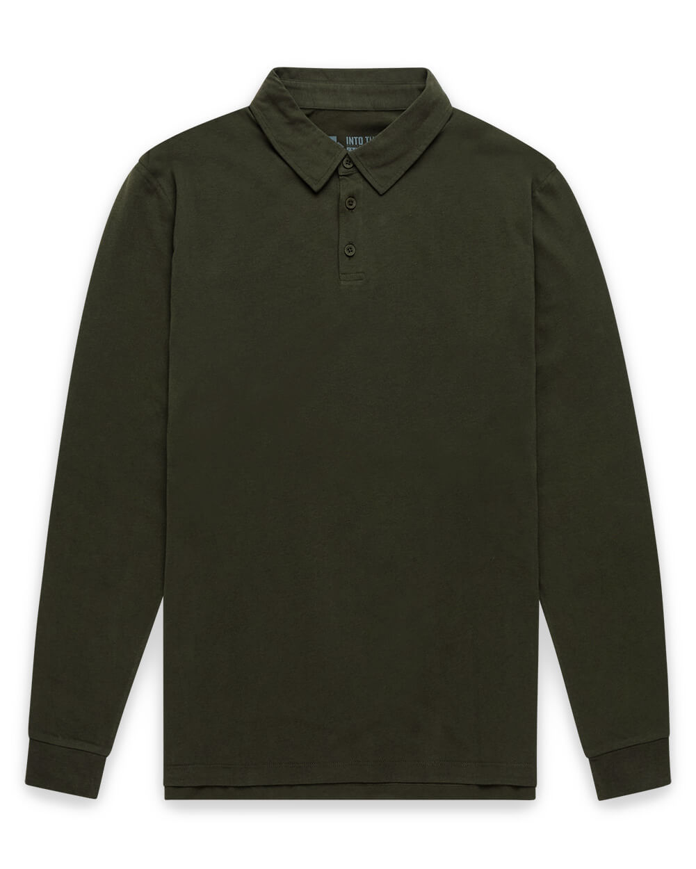 Long Sleeve Polo - Non-Branded-Midnight Olive-Reg-Regular-Mock--Zac---L