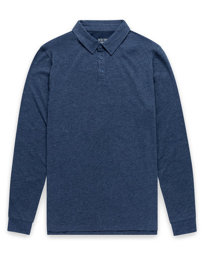 Long Sleeve Polo - Non-Branded-Navy-Reg-Regular-Mock--Zac---L