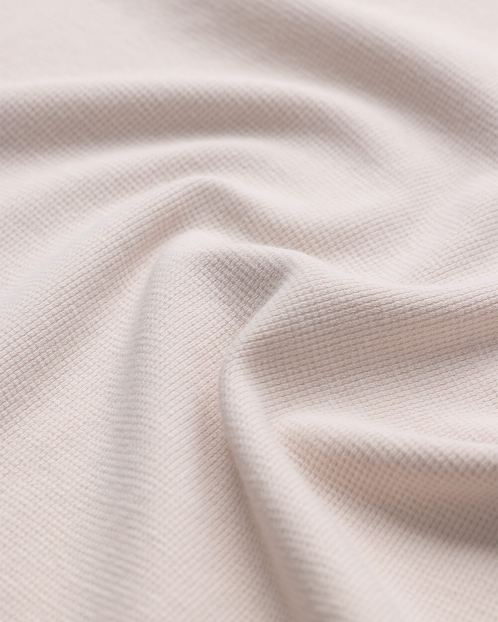 Long Sleeve Waffle Knit Crew - Non-Branded-Beige-Regular-Detail--Model---L