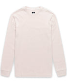 Long Sleeve Waffle Knit Crew - Non-Branded-Beige-Regular-Mock--Model---L