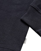 Long Sleeve Waffle Knit Crew - Non-Branded-Charcoal-Regular-Detail--Model---L