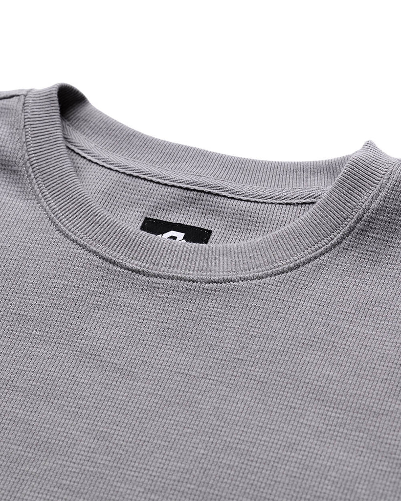 Long Sleeve Waffle Knit Crew - Non-Branded-Grey-Regular-Detail2--Zac---L