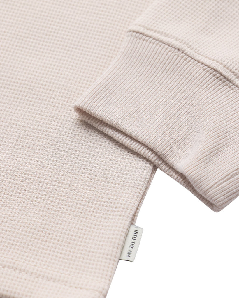 Long Sleeve Waffle Knit Henley - Non-Branded-Beige-Regular-Detail2--Zac---L