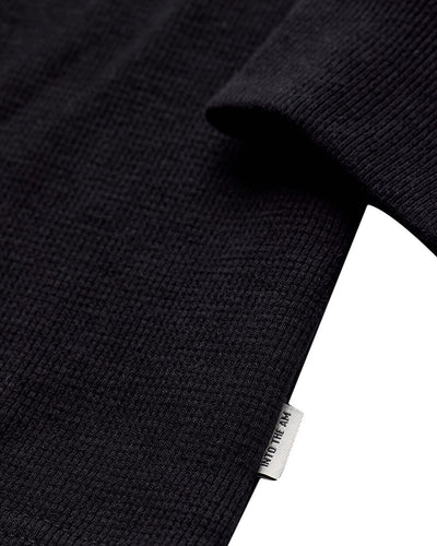 Long Sleeve Waffle Knit Henley - Non-Branded-Black-Detail2--Zac---L-Regular