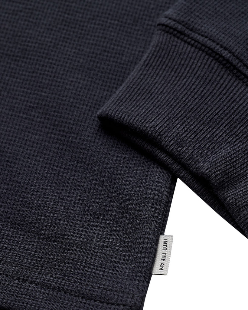 Long Sleeve Waffle Knit Henley - Non-Branded-Charcoal-Regular-Detail2--Zac---L