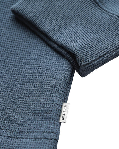 Long Sleeve Waffle Knit Henley-Indigo-Deatil2--Model---M-Regular
